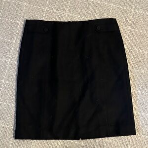J.Crew black wool pencil skirt